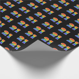 Leuk Rainbow Spectrum Pattern "21" Evenementnummer Cadeaupapier