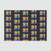 Leuk Rainbow Spectrum Pattern "21" Evenementnummer Tissuepapier (Voorkant)
