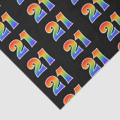 Leuk Rainbow Spectrum Pattern "21" Evenementnummer Tissuepapier (Detail)