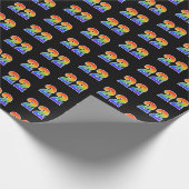 Leuk Rainbow Spectrum Pattern "22" Evenementnummer Cadeaupapier (Hoek)