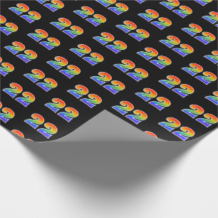 Leuk Rainbow Spectrum Pattern "22" Evenementnummer Cadeaupapier