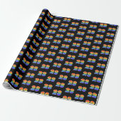 Leuk Rainbow Spectrum Pattern "23" Evenementnummer Cadeaupapier (Uitgerold)