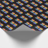 Leuk Rainbow Spectrum Pattern "23" Evenementnummer Cadeaupapier (Hoek)