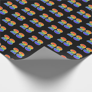 Leuk Rainbow Spectrum Pattern "23" Evenementnummer Cadeaupapier