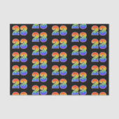 Leuk Rainbow Spectrum Pattern "23" Evenementnummer Tissuepapier (Voorkant)
