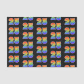 Leuk Rainbow Spectrum Pattern "25" Evenementnummer Tissuepapier (Voorkant)