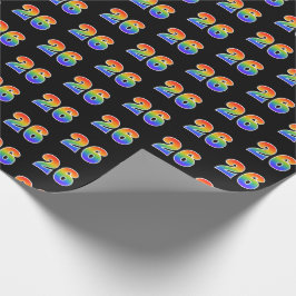 Leuk Rainbow Spectrum Pattern "26" Evenementnummer Cadeaupapier