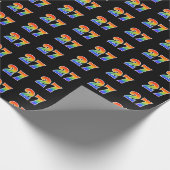 Leuk Rainbow Spectrum Pattern "27" Evenementnummer Cadeaupapier (Hoek)