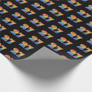 Leuk Rainbow Spectrum Pattern "27" Evenementnummer Cadeaupapier