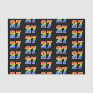 Leuk Rainbow Spectrum Pattern "27" Evenementnummer Tissuepapier