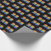 Leuk Rainbow Spectrum Pattern "28" Evenementnummer Cadeaupapier (Hoek)
