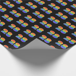 Leuk Rainbow Spectrum Pattern "28" Evenementnummer Cadeaupapier