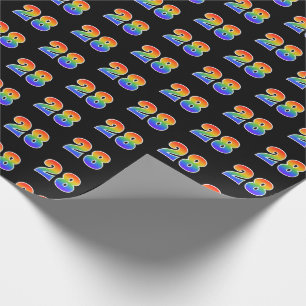 Leuk Rainbow Spectrum Pattern "28" Evenementnummer Cadeaupapier