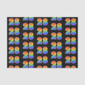 Leuk Rainbow Spectrum Pattern "28" Evenementnummer Tissuepapier (Voorkant)