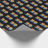 Leuk Rainbow Spectrum Pattern "29" Evenementnummer Cadeaupapier (Hoek)