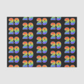 Leuk Rainbow Spectrum Pattern "29" Evenementnummer Tissuepapier (Voorkant)