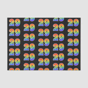 Leuk Rainbow Spectrum Pattern "29" Evenementnummer Tissuepapier