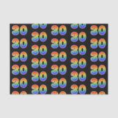 Leuk Rainbow Spectrum Pattern "30" Evenementnummer Tissuepapier (Voorkant)