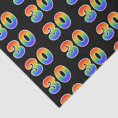 Leuk Rainbow Spectrum Pattern "30" Evenementnummer Tissuepapier (Detail)