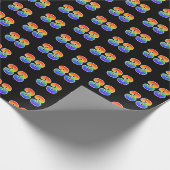 Leuk Rainbow Spectrum Pattern "33" Evenementnummer Cadeaupapier (Hoek)