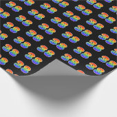 Leuk Rainbow Spectrum Pattern "38" Evenementnummer Cadeaupapier (Hoek)