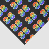 Leuk Rainbow Spectrum Pattern "38" Evenementnummer Tissuepapier (Detail)