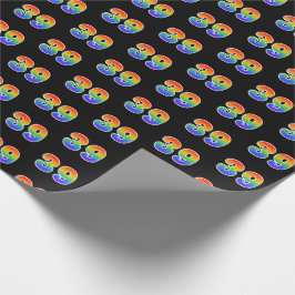 Leuk Rainbow Spectrum Pattern "39" Evenementnummer Cadeaupapier