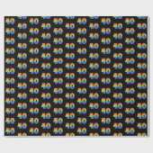 Leuk Rainbow Spectrum Pattern "40" Evenementnummer Cadeaupapier (Vlak)