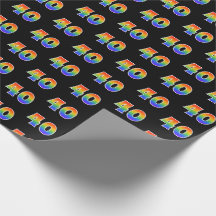 Leuk Rainbow Spectrum Pattern "40" Evenementnummer