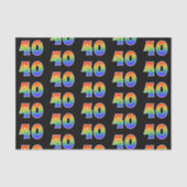 Leuk Rainbow Spectrum Pattern "40" Evenementnummer Tissuepapier (Voorkant)