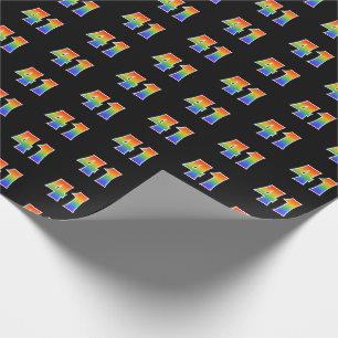 Leuk Rainbow Spectrum Pattern "41" Evenementnummer Cadeaupapier