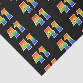 Leuk Rainbow Spectrum Pattern "41" Evenementnummer Tissuepapier (Detail)