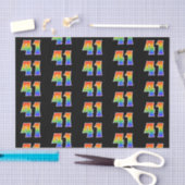 Leuk Rainbow Spectrum Pattern "41" Evenementnummer Tissuepapier (Craft)