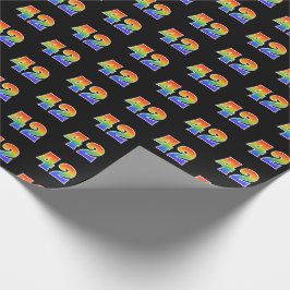 Leuk Rainbow Spectrum Pattern "42" Evenementnummer Cadeaupapier