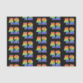Leuk Rainbow Spectrum Pattern "42" Evenementnummer Tissuepapier (Voorkant)