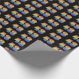 Leuk Rainbow Spectrum Pattern "43" Evenementnummer Cadeaupapier