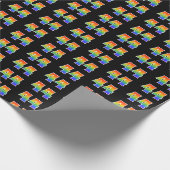 Leuk Rainbow Spectrum Pattern "44" Evenementnummer Cadeaupapier (Hoek)