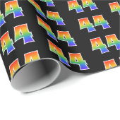 Leuk Rainbow Spectrum Pattern "44" Evenementnummer Cadeaupapier (Rol Hoek)