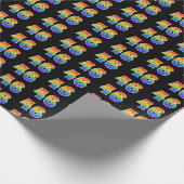 Leuk Rainbow Spectrum Pattern "46" Evenementnummer Cadeaupapier (Hoek)