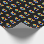 Leuk Rainbow Spectrum Pattern "47" Evenementnummer Cadeaupapier (Hoek)