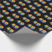 Leuk Rainbow Spectrum Pattern "49" Evenementnummer Cadeaupapier (Hoek)