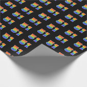 Leuk Rainbow Spectrum Pattern "51" Gebeurtenisnumm Cadeaupapier (Hoek)