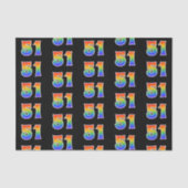 Leuk Rainbow Spectrum Pattern "51" Gebeurtenisnumm Tissuepapier (Voorkant)