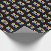 Leuk Rainbow Spectrum Pattern "52" Evenementnummer Cadeaupapier (Hoek)