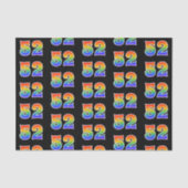 Leuk Rainbow Spectrum Pattern "52" Evenementnummer Tissuepapier (Voorkant)