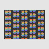 Leuk Rainbow Spectrum Pattern "53" Gebeurtenisnumm Tissuepapier (Voorkant)