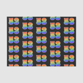 Leuk Rainbow Spectrum Pattern "53" Gebeurtenisnumm Tissuepapier