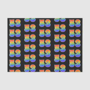 Leuk Rainbow Spectrum Pattern "53" Gebeurtenisnumm Tissuepapier
