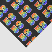 Leuk Rainbow Spectrum Pattern "53" Gebeurtenisnumm Tissuepapier (Detail)