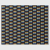 Leuk Rainbow Spectrum Pattern "56" Evenementnummer Cadeaupapier (Vlak)